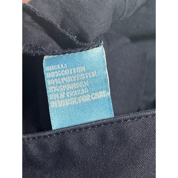 J.McLaughlin Navy Blue Scalloped Hem Cotton Blend Womens Shorts Size 0 - Picture 4 of 6